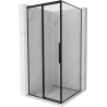 Mexen Rox Duschkabine links verschiebbar 90 x 90 cm, schwarzer Rahmen, schwarz - 8C2-090-090-70-70-L