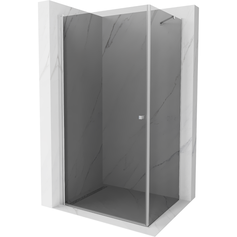 Mexen Pretoria draaideur douchecabine 70 x 100 cm, grafiet, chroom - 852-070-100-01-40