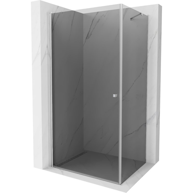 Mexen Pretoria Duschkabine, schwenkbar 70 x 120 cm, Graphit, Chrom - 852-070-120-01-40