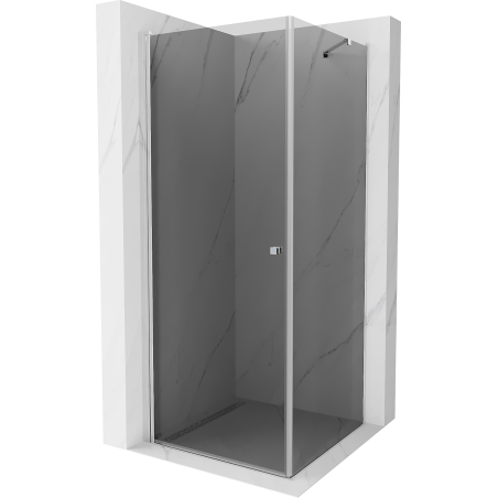 Mexen Pretoria douchecabine scharnierend 80 x 80 cm, grafiet, chroom - 852-080-080-01-40