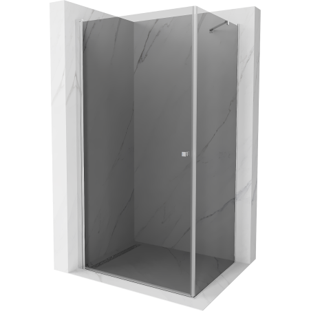 Mexen Pretoria douchecabine scharnierend 80 x 100 cm, grafiet, chroom - 852-080-100-01-40