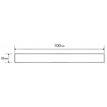 Mexen Flat Moldura M13 2em1 para ralo linear 70 cm, dourado escovado - 1A19070