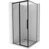 Mexen Rox sliding shower cabin left 100 x 100 cm, black frame, black - 8C2-100-100-70-70-L