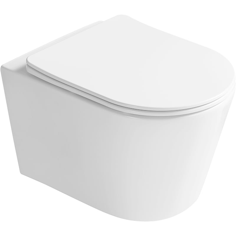 Mexen Rico 2.0  miska wc Rimless Tornado z deską wolnoopadającą slim, duroplast, biała połysk - 3072L4000T