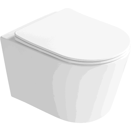 Mexen Rico cuvette WC Rimless Tornado avec abattant à descente progressive slim, duroplast, blanc brillant - 3072L4000T