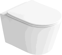 Mexen Rico 2.0 WC-pott Rimless Tornado koos aeglaselt sulguva slim-kaanega, duroplastik, valge läikega - 3072L4000T