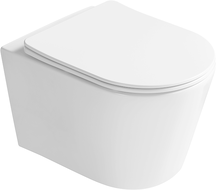 Mexen Rico miska wc Rimless Tornado z deską wolnoopadającą slim, duroplast, biała połysk - 3072L4000T