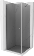 Mexen Pretoria cabina doccia con porta battente 90 x 90 cm, grafite, cromo - 852-090-090-01-40