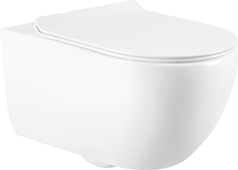 Mexen Carmen 2.0 Rimless wc-pott aeglaselt sulguva äravõetava duroplastkaantega, valge läikega - 3088L4000