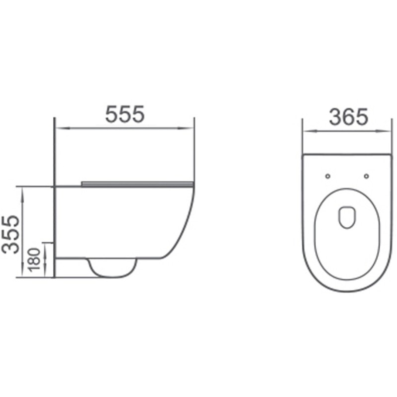 Mexen Carmen sanitário WC Rimless Tornado com tampo de fecho suave slim, duroplasto, branco brilho - 3088L4000T