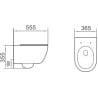 Mexen Carmen WC-Schüssel Rimless Tornado mit Slim-Absenkautomatik, Duroplast, weiß glänzend - 3088L4000T