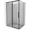 Mexen Rox cabine de douche coulissante gauche 100 x 110 cm, cadre noir, noir - 8C2-100-110-70-70-L