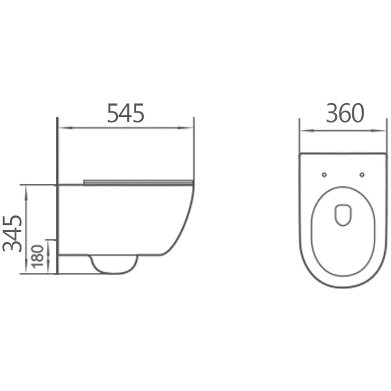 Mexen Carmen 2.0 Rimless Toilet Bowl with Slim Soft-Close Seat, Duroplast, Glossy White - 3088L4000