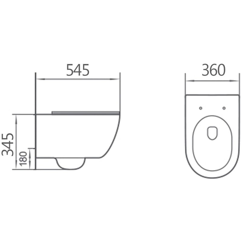 Mexen Carmen WC-skål Rimless med mjukstängande slim-sits, duroplast, vit glans - 3088L4000