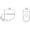Mexen Carmen 2.0 Rimless wc-pott aeglaselt sulguva äravõetava duroplastkaantega, valge läikega - 3088L4000