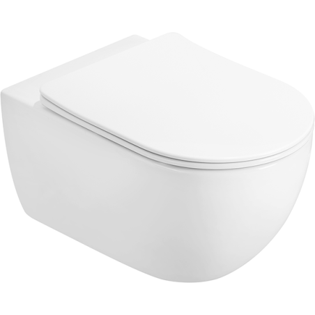 Mexen Carmen 2.0 WC školjka Rimless Tornado s daskom sporog spuštanja slim, duroplast, bijeli sjaj - 3088L4000T