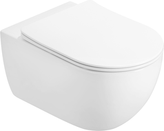 Mexen Carmen inodoro sin bordes Rimless Tornado con asiento de cierre suave slim, duroplast, blanco brillo - 3088L4000T