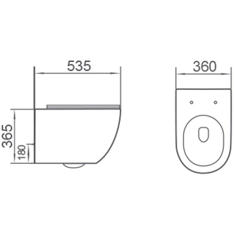 Mexen Lena 2.0 taza de inodoro Rimless con asiento de cierre suave slim, duroplast, blanco brillo - 3022L4000