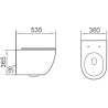 Mexen Lena 2.0 miska wc Rimless z deską wolnoopadającą slim, duroplast, biała połysk - 3022L4000