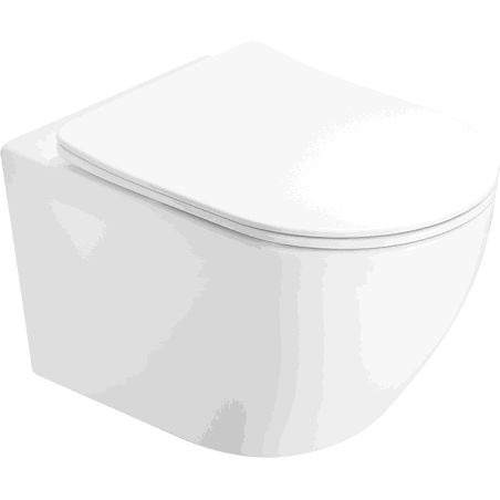 Mexen Lena cuvette WC Rimless Tornado avec abattant à descente lente slim, duroplast, blanc brillant - 3022L4000T