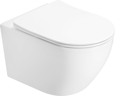 Mexen Lena 2.0 Rimless Tornado toilet bowl with soft-close slim seat, duroplast, glossy white - 3022L4000T