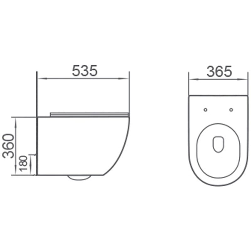Mexen Lena 2.0 WC-Schüssel Rimless Tornado mit langsam schließendem Slim-Sitz, Duroplast, weiß glänzend - 3022L4000T