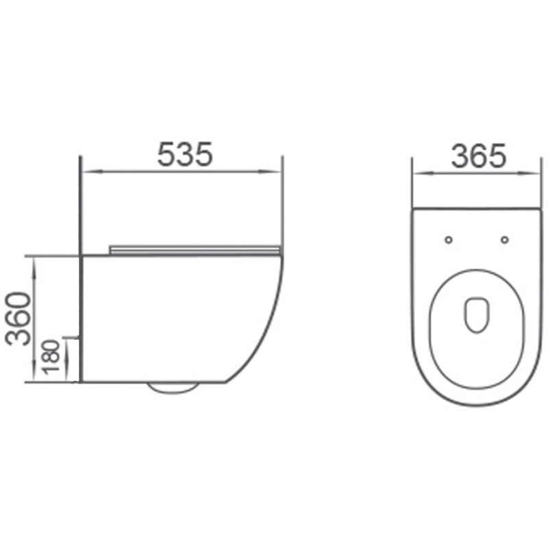 Mexen Lena 2.0 WC-skål Rimless Tornado med mjukstängande slim-sits, duroplast, vit glans - 3022L4000T