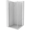 Mexen Pretoria Duo cabine de douche pivotante 80 x 80 cm, transparent, chrome - 852-080-080-02-00