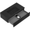 Mexen Orio mueble de baño de 90 cm con lavabo Otis, 1 cajón, negro mate - 91A10-09023-1-BF71-W18M71
