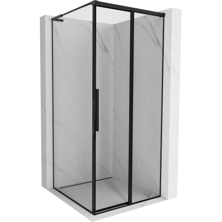 Mexen Rox L Duschkabine rechts verschiebbar 120 x 120 cm, schwarzer Rahmen, schwarz - 8C2L-120-120-70-70-P