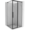 Mexen Rox L Duschkabine rechts verschiebbar 120 x 120 cm, schwarzer Rahmen, schwarz - 8C2L-120-120-70-70-P