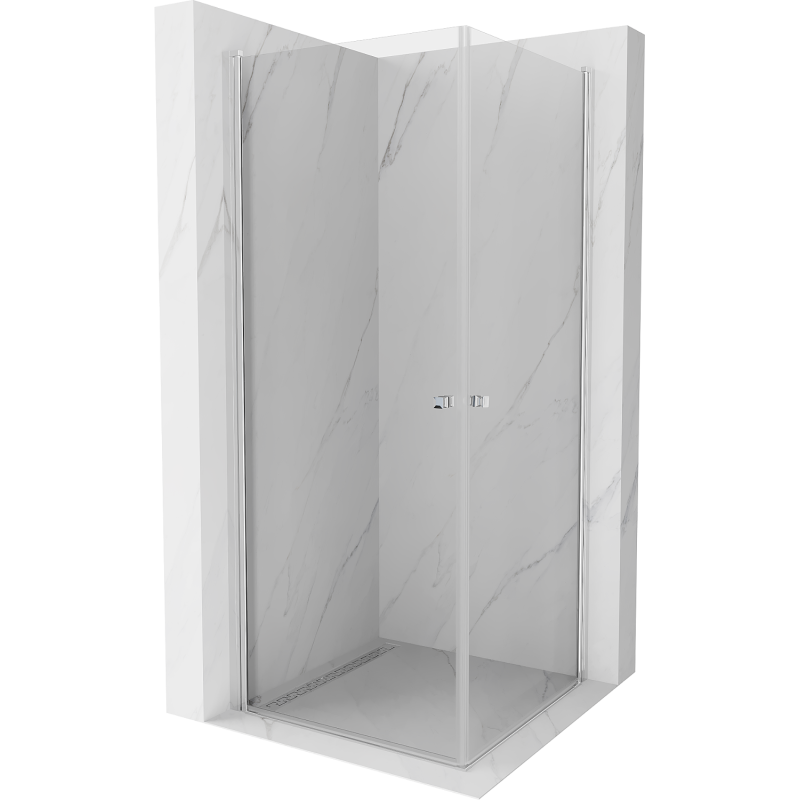 Mexen Pretoria Duo Duschkabine, schwenkbar, 90 x 90 cm, transparent, Chrom - 852-090-090-02-00