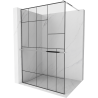 Mexen Kioto+ Shower screen with shelf Walk-in 120 x 200 cm, black pattern, chrome - 800-120-121-01-78