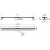 Mexen Flat 360° Slim draaibare lineaire afvoer 130 cm, geborsteld koper - 1C41130