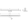 Mexen Plat 360° Super Slim canalisation linéaire pivotante 100 cm, cuivre brossé - 1C51100
