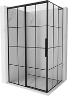Mexen Rox L skjutbar duschkabin vänster 95 x 90 cm, svart rutnät, svart - 8C2L-095-090-70-77-L