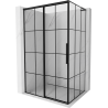 Mexen Rox L Duschkabine, links verschiebbar 110 x 90 cm, schwarzes Gitter, schwarz - 8C2L-110-090-70-77-L