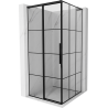 Mexen Rox L cabina doccia scorrevole sinistra 95 x 95 cm, grata nera, nera - 8C2L-095-095-70-77-L