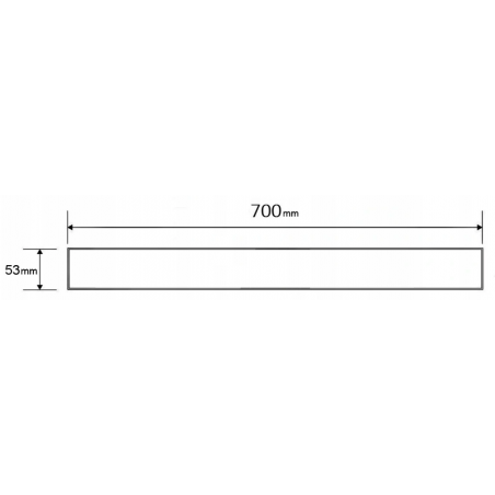 Mexen Flat M13 cache 2 en 1 pour drain linéaire 70 cm, gun gray brossé - 1E19070