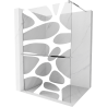 Mexen Kioto+ paroi de douche avec étagère Walk-in 100 x 200 cm, onde blanche, chrome - 800-100-121-01-97