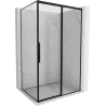 Mexen Rox right sliding shower enclosure 125 x 70 cm, black frame, black - 8C2-125-070-70-70-P