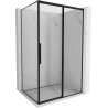 Mexen Rox liuguksega dušinurk, parem, 130 x 70 cm, must raam, must - 8C2-130-070-70-70-P