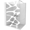 Mexen Kioto+ douchewand met plank Walk-in 140 x 200 cm, witte golf, chroom - 800-140-121-01-97