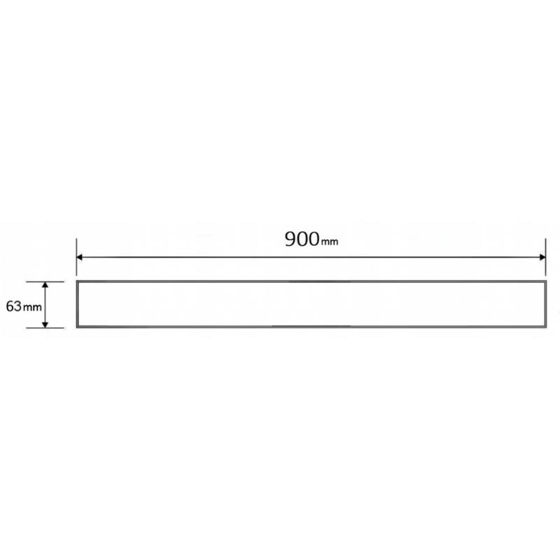 Mexen Flat M08 maskownica do odpływu liniowego 90 cm, gun gray szczotkowany - 1E25090