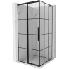 Mexen Rox L cabine de douche coulissante gauche 120 x 120 cm, grille noire, noir - 8C2L-120-120-70-77-L