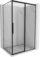Mexen Rox cabina doccia scorrevole destra 130 x 80 cm, cornice nera, nero - 8C2-130-080-70-70-P