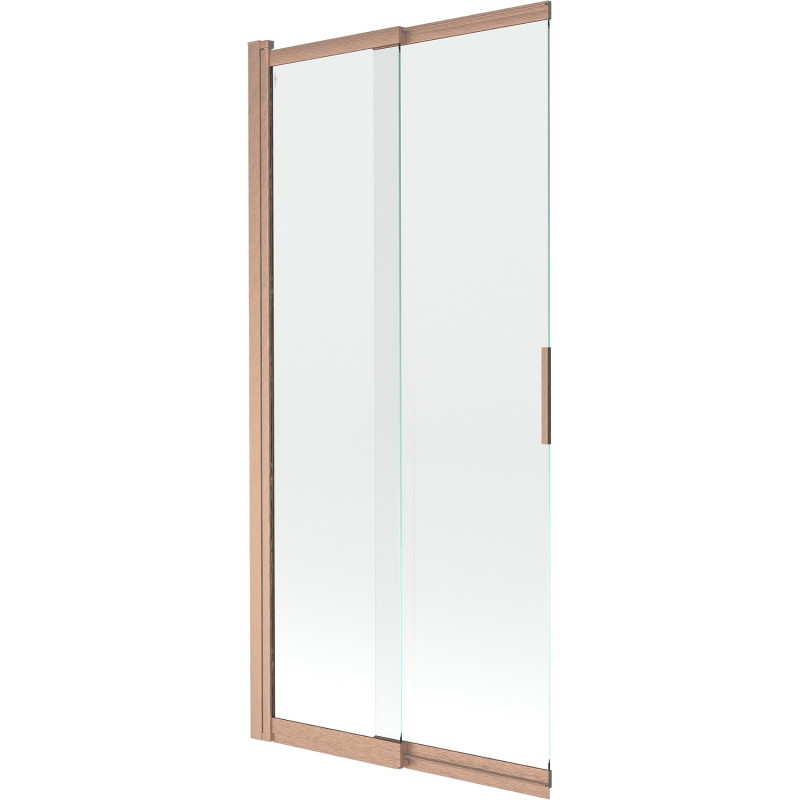 Mexen Fox vannitoa lükandustega dušisein, 2-osaline, 85 x 150 cm, läbipaistev, harjatud vask - 891-085-002-65-00