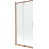 Mexen Fox vannitoa lükandustega dušisein, 2-osaline, 85 x 150 cm, läbipaistev, harjatud vask - 891-085-002-65-00