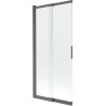 Mexen Fox 2-krilni klizni zaslon za kadu 85 x 150 cm, proziran, četkani tamnosivi - 891-085-002-66-00