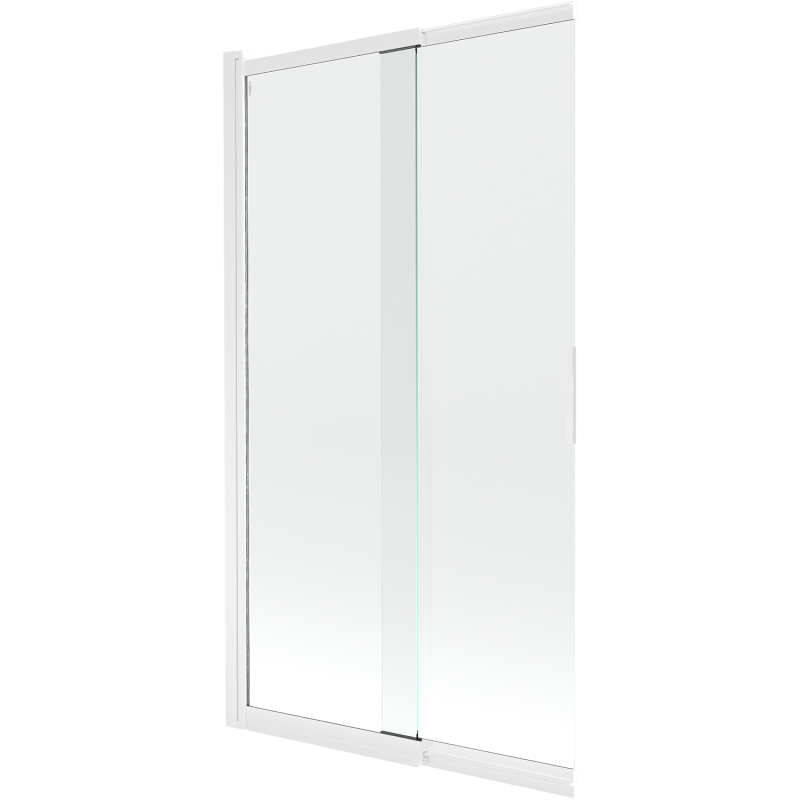 Mexen Fox badwand 2-delige schuifbare 100 x 150 cm, transparant, wit - 891-100-002-20-00